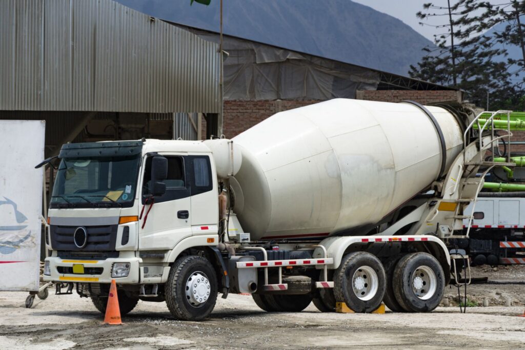 A concretr truck is parking at Ready Mix Concrete Mississauga